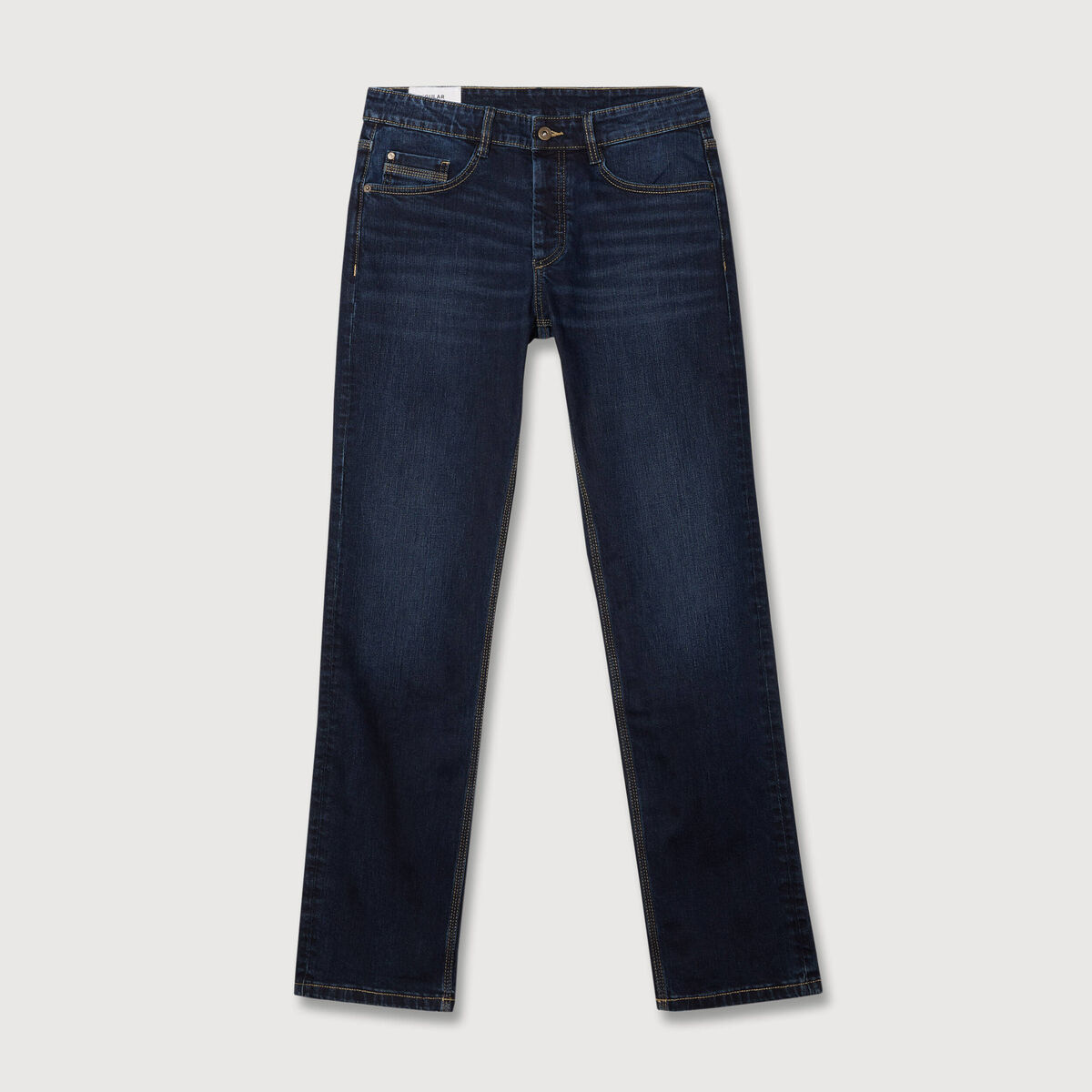 Jeans regular longueur 34 denim brut homme
