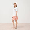 T-shirt en coton manches courtes blanc femme