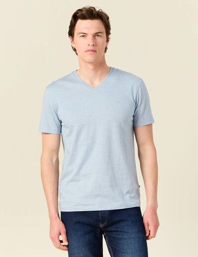 T-shirt manches courtes homme bleu gris homme