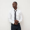 Chemise manches longues col am&eacute;ricain blanc homme
