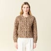 Gilet manches longues camel femme