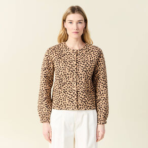 Gilet manches longues camel femme