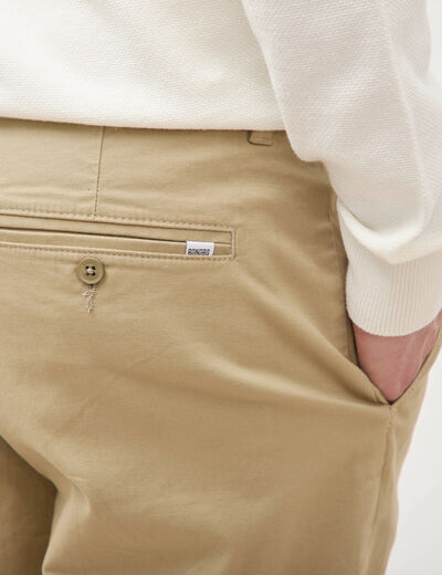 Pantalon regular longueur 32 taupe homme