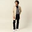 Pull manches longues bleu fonc&eacute; homme