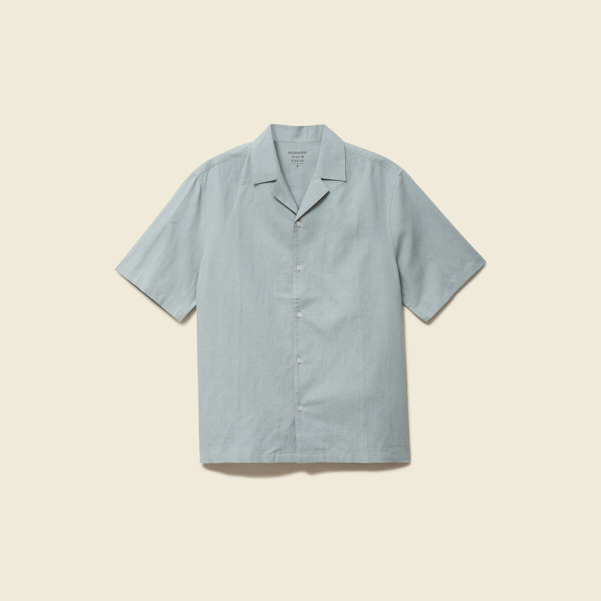 Chemise boyfriend manches courtes vert clair homme