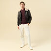 Sweat manches longues bordeaux homme