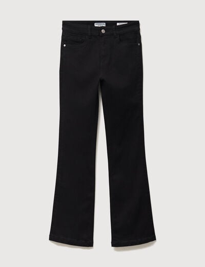Jeans bootcut denim noir femme