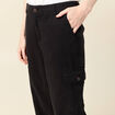 Pantalon battle 7/8&egrave;me taille standard noir femme