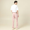 Jeans straight longueur 32 en coton rose homme
