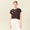 T-shirt éco-responsable marron femme