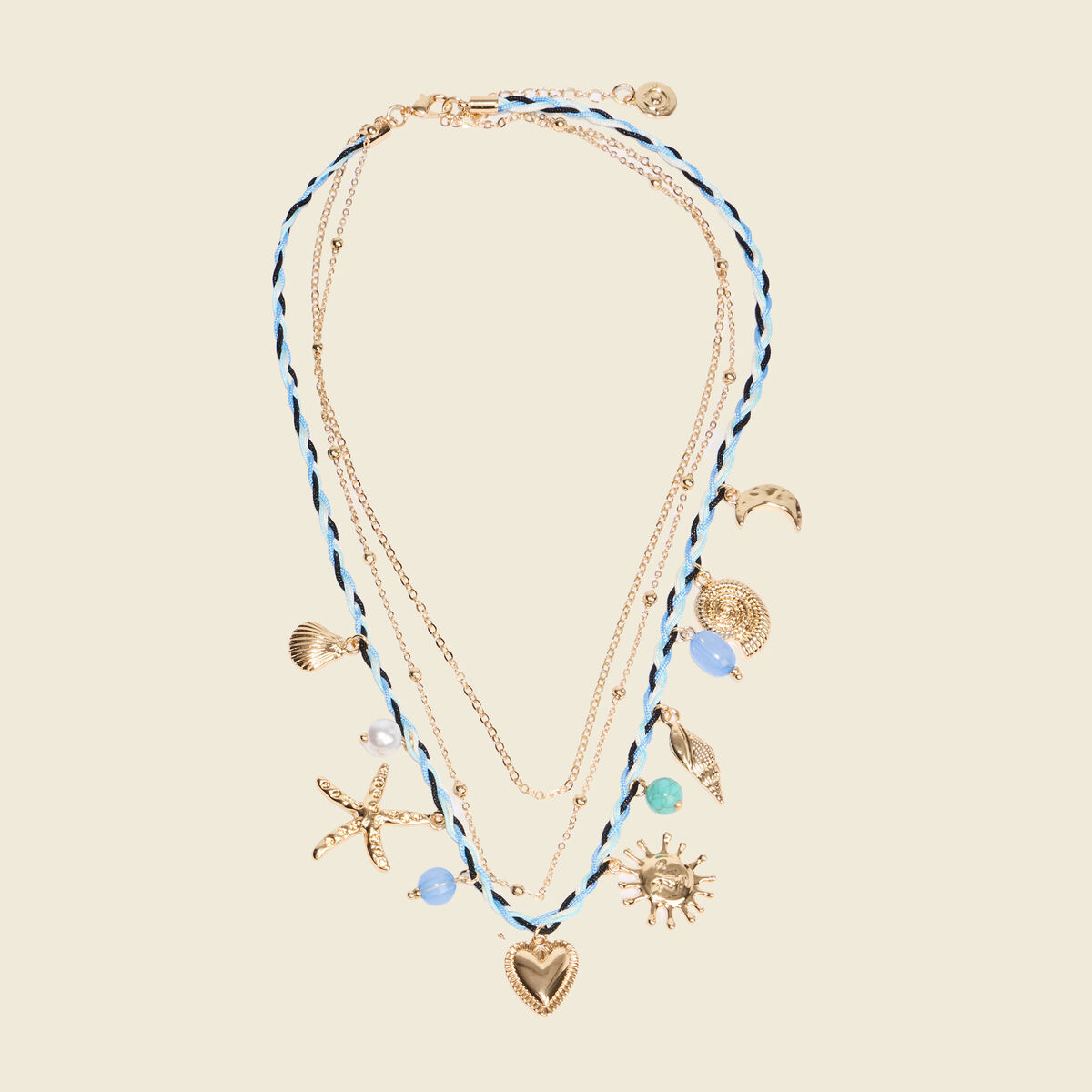 Collier bleu marine femme