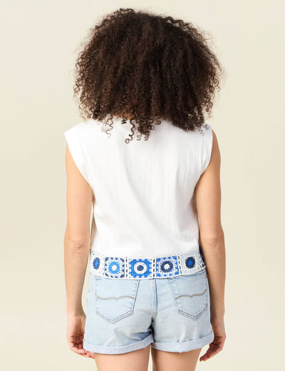 T-shirt éco-responsable blanc femme