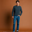 Pull manches longues fabriqué en France vert foncé homme