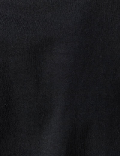 T-shirt manches courtes noir femme