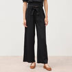 Pantalon loose avec ceinture noir femme
