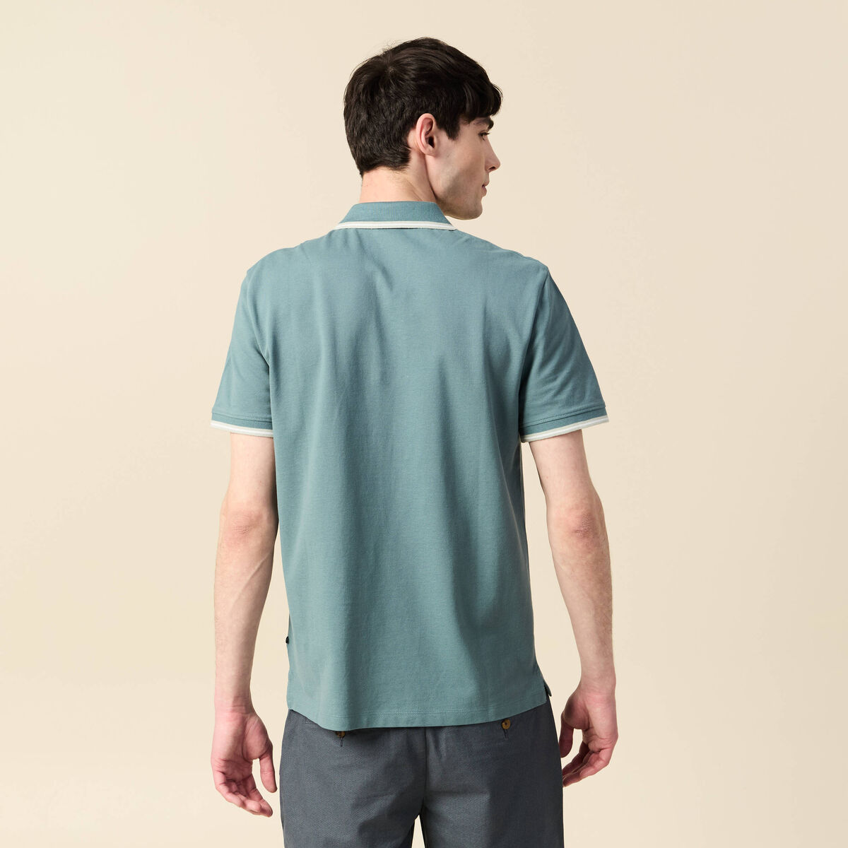 Polo éco-responsable vert foncé homme