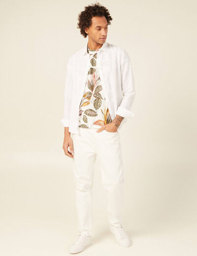 T-shirt manches courtes blanc homme