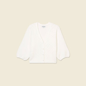 gilet manches 34 blanc femme Gilet manches 3/4 blanc femme