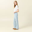 Jeans large éco-responsable denim bleach femme