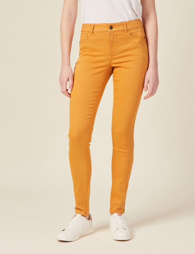 Pantalon Audrey - skinny push up jaune femme