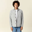 Surchemise boutonn&eacute;e gris fonc&eacute; homme