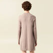 Robe pull droite col montant taupe femme