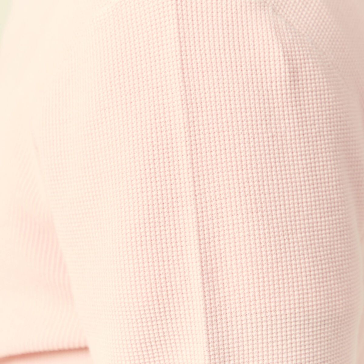Pull fin col rond manches longues rose poudr&eacute;e homme