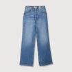 Jeans large taille haute denim stone femme