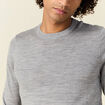 Pull 100% laine mérinos gris foncé homme