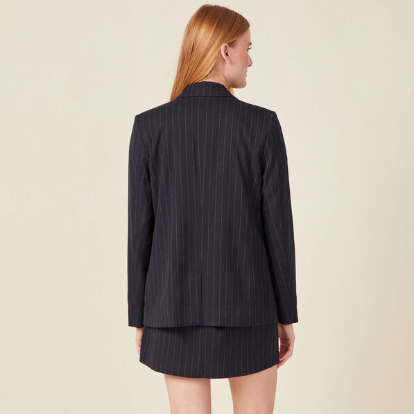 veste blazer eco responsable bleu femme Veste blazer éco-responsable bleu femme