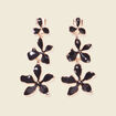 Boucles d'oreilles pendantes noir femme