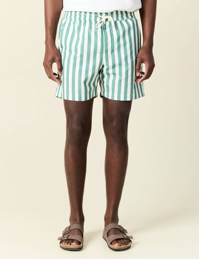 Short de bain vert homme