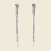 Boucles d'oreilles pendantes couleur argent femme