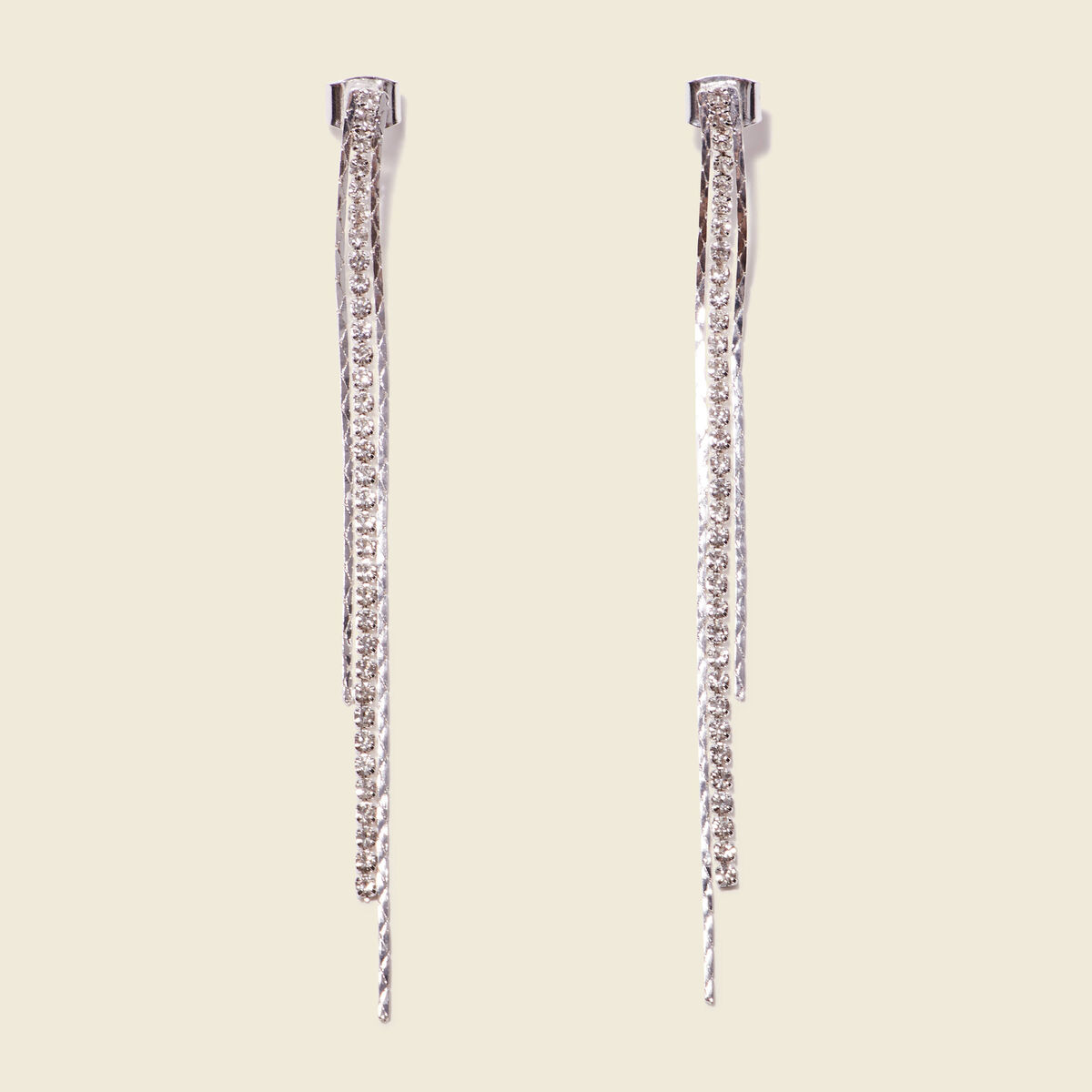 Boucles d'oreilles pendantes couleur argent femme