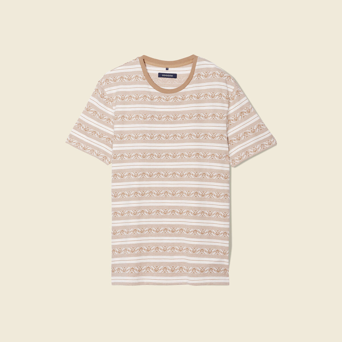 T-shirt manches courtes beige homme