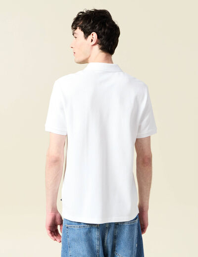 Polo manches courtes blanc homme