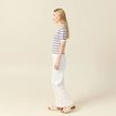 Pull manches courtes vert clair femme