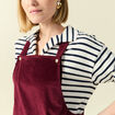 Robe sans manches en velours bordeaux femme