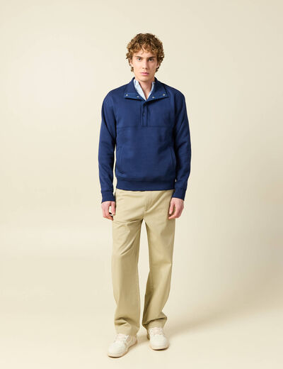 Chemise en coton manches longues bleu ciel homme