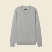 Pull col en V éco-responsable gris foncé homme