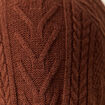 Pull manches longues marron cognac homme