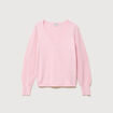 Pull manches longues rose pastel femme