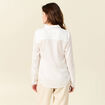 Chemise manches longues ecru femme