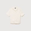 Col boyfriend manches courtes en coton ecru homme