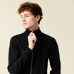 Gilet manches longues zippé noir homme