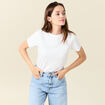 T-shirt manches courtes blanc femme