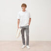 Pantalon chino slim gris homme