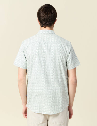 Chemise manches courtes vert homme