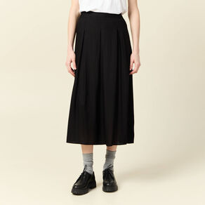Jupe longue évasée noir femme