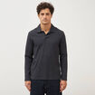 Polo manches longues noir homme